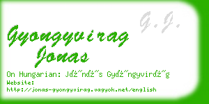 gyongyvirag jonas business card